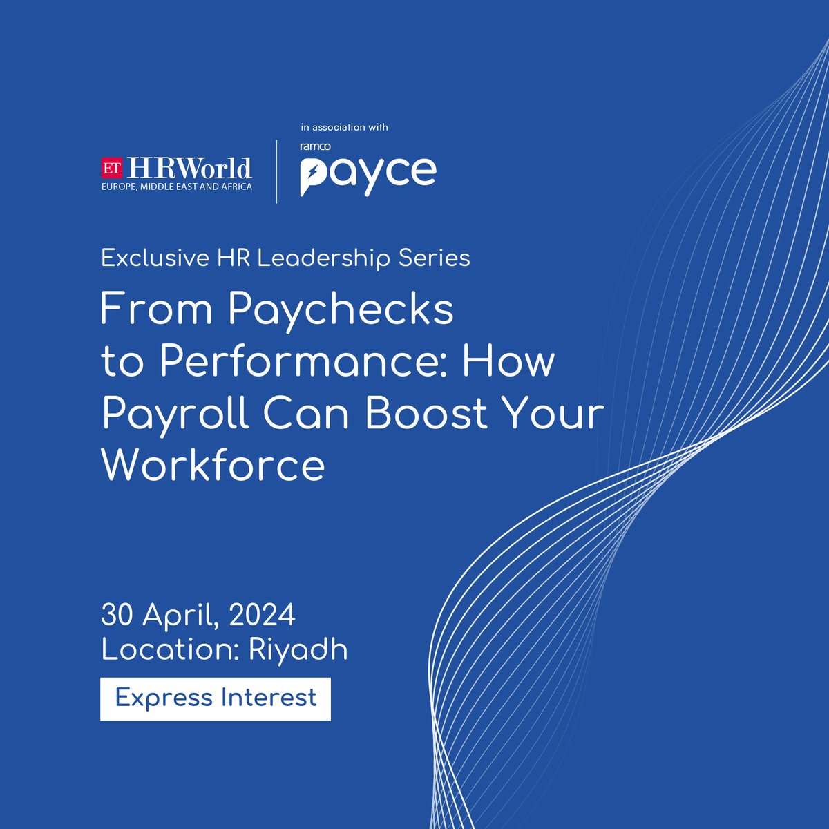ETHRWorld EMEA in association with @RamcoSystems presents an exclusive HR Leadership Series on 'From Paychecks to Performance: How Payroll Can Boost Your Workforce' on April 30, 2024 Express Interest - zurl.co/lLjx #ETHRWorldEMEA #Payroll #Workforce #Paycheck