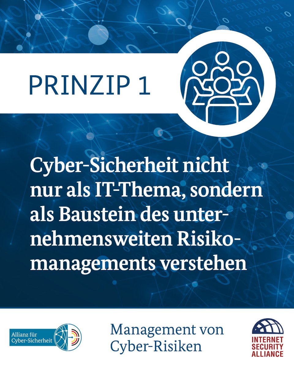 #Cybersicherheit ist mehr als ein IT-Problem. Sie muss Bestandteil auf Leitungsebene sein. Nur so bleibt das eigene Unternehmen im digitalen Zeitalter wettbewerbsfähig und kann wachsen. Der Schutz der 'Kronjuwelen' hat oberste Priorität: allianz-fuer-cybersicherheit.de/dok/cyberriskm…
#ManagementMonday