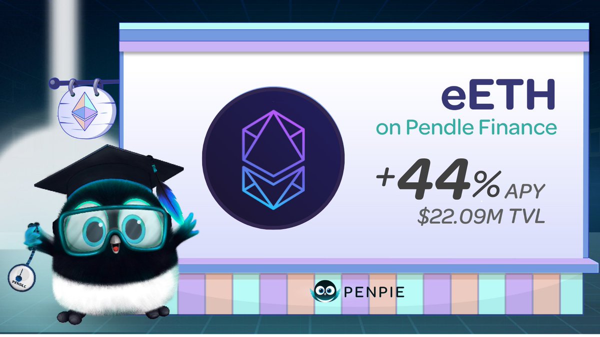 Looking to earn high yields while accumulating @ether_fi Loyalty Points?👀 Look no further than the $eETH pool on @ethereum with an impressive $22M TVL and offering a generous 44% APY!🐣 Deposit your $eETH now and unlock the power of #LRTs while stacking your points!🎯