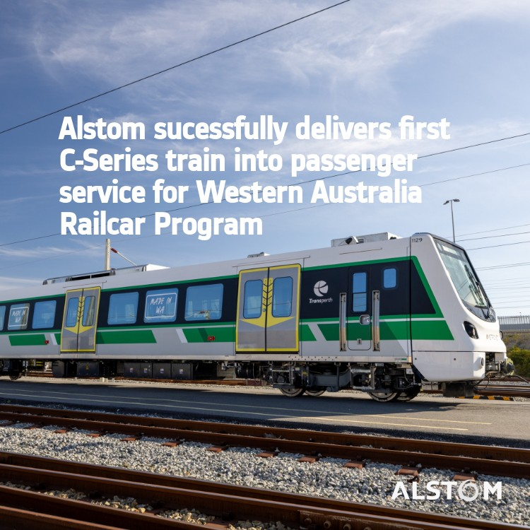 New delivery! 🎉 The first electric C-Series train has been officially delivered in Perth, Australia as part of the Western Australian Government’s @metronetperth Railcar Program for passenger service. Read more: ow.ly/ZoSq50Ra25l #ElectricTrain #MobilityByNature