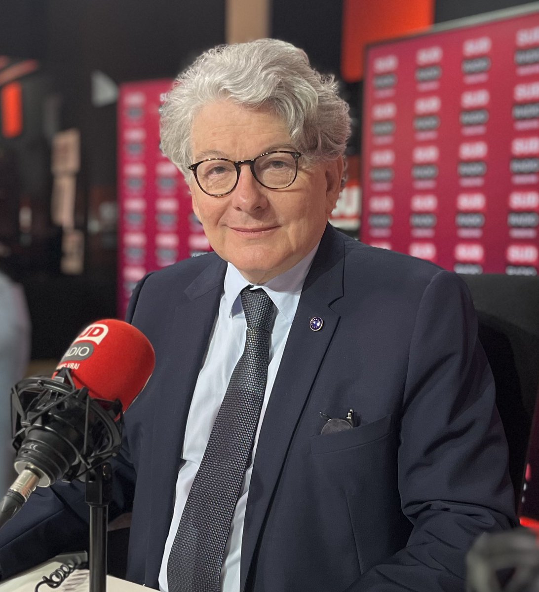 🎙️ 8h30-9h L’invité politique de @JJBourdin_off ➡️ @ThierryBreton est l’invité du jour 📻sudradio.fr