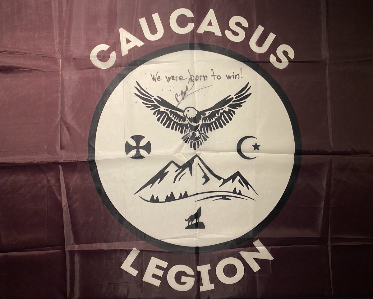 Fellas, our support for @Caucasus_Legion continues! We have reached 7,479/14,000$ that are needed for a van! ✅✅✅✅✅◻️◻️◻️◻️53.4% With your support to CL on 🅿️🅿️ caucasuslegion2022@gmail.com, you can win amazing prizes! Original CL-BATTLE FLAG signed by CL-founder ⬇️