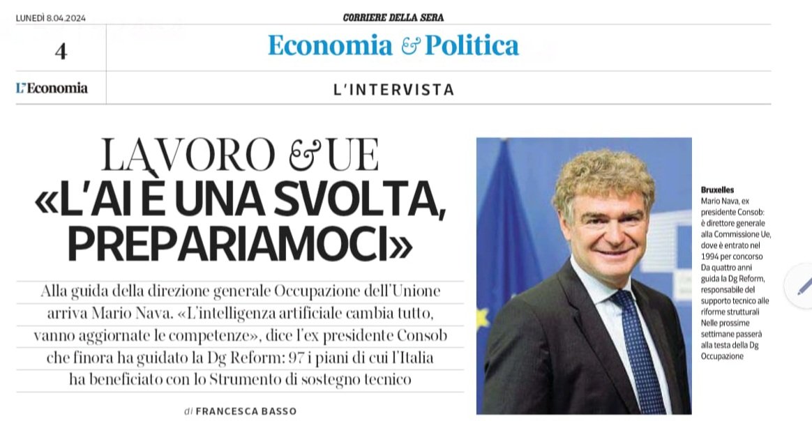 'The Technical Support Instrument #TSI has proved that the EU 🇪🇺 can help and drive the change in cooperation with the Member States' @EU_MarioNava says in today's interview with @Corriere 📰👩🏼‍💻👨🏿‍💻 #reforms