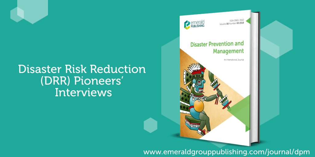 Disaster Prevention and Management (@disasterprevenm) on Twitter photo Our Special Issue: "Disaster Risk Reduction (DRR) Pioneers' Interviews" of free to access for a month! Grab the opportunity to go through these exciting articles now!
@UCLIRDR <a href="/UNDRR/">UNDRR</a>
<a href="/PreventionWeb/">PreventionWeb</a> 
<a href="/jcgaillard_uoa/">JC Gaillard</a>
Read here: emerald.com/insight/public… Our Special Issue: "Disaster Risk Reduction (DRR) Pioneers' Interviews" of free to access for a month! Grab the opportunity to go through these exciting articles now!
@UCLIRDR <a href="/UNDRR/">UNDRR</a>
<a href="/PreventionWeb/">PreventionWeb</a> 
<a href="/jcgaillard_uoa/">JC Gaillard</a>
Read here: emerald.com/insight/public…