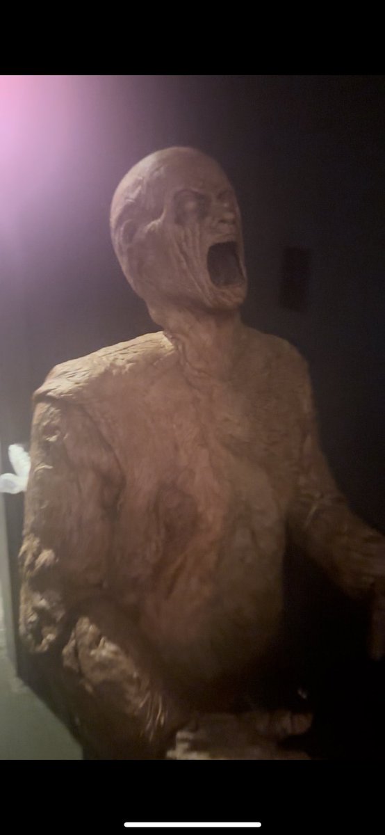 It's very scary to walk out of the theater after the ODDITY screening and they put this wooden mofo at the exit.