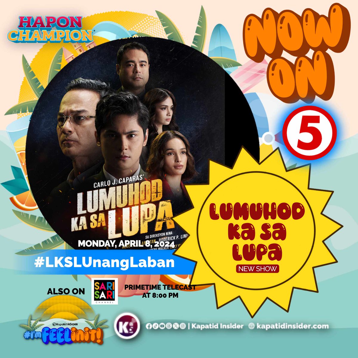 KapatidInsider's tweet photo. Ang PINAKA-INTENSE na Drama sa Hapon, NANDITO na! Panoorin ang kwento ni Norman Dela Cruz sa #LumuhodKaSaLupaTV5!
Tutok na dito sa #HaponChampionTV5!
#LKSLUnangLaban @TV5manila https://t.co/AA1sdQb08L