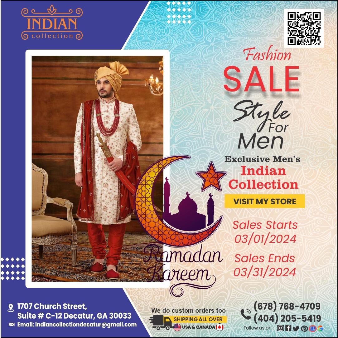 🎉 Step into style with our exclusive Indian Collection for men! 🕺 Don't miss out on our SALE starting from 03/01/2024 until 03/31/2024. Visit our store now! . .  #FashionSale #MensFashion #IndianCollection #shervaniwedding #fashionstyle #PostViral #SaleAlert