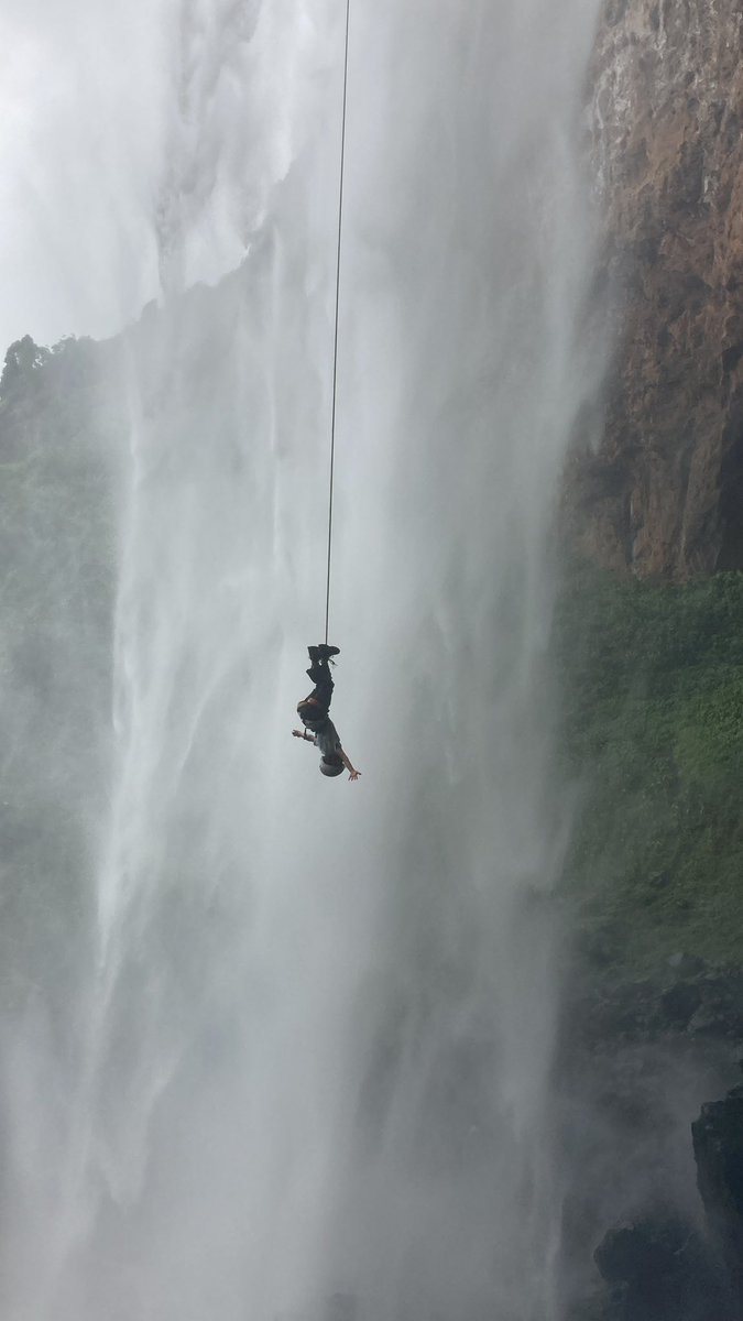 #AbseilingSipiFalls #HappyNewWeek, another week to look into our galleries and appreciate the work we often do. Abseiling Sipi Falls adrenaline rush adventures you shouldn’t miss visiting Kapchorwa. #ExploreUganda #sipifalls #MondayMotivation