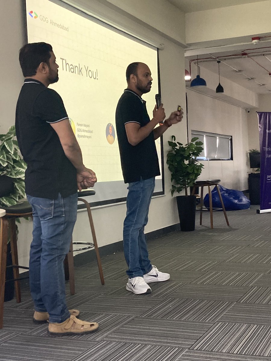 Closing notes by @pareshmayani and @JaldeepAsodariy for today’s event Learn the art of contributing to #flutter SDK from @piedcipher #GDG #GDGAhmedabad #opensource #contribution @GoogleDevsIN