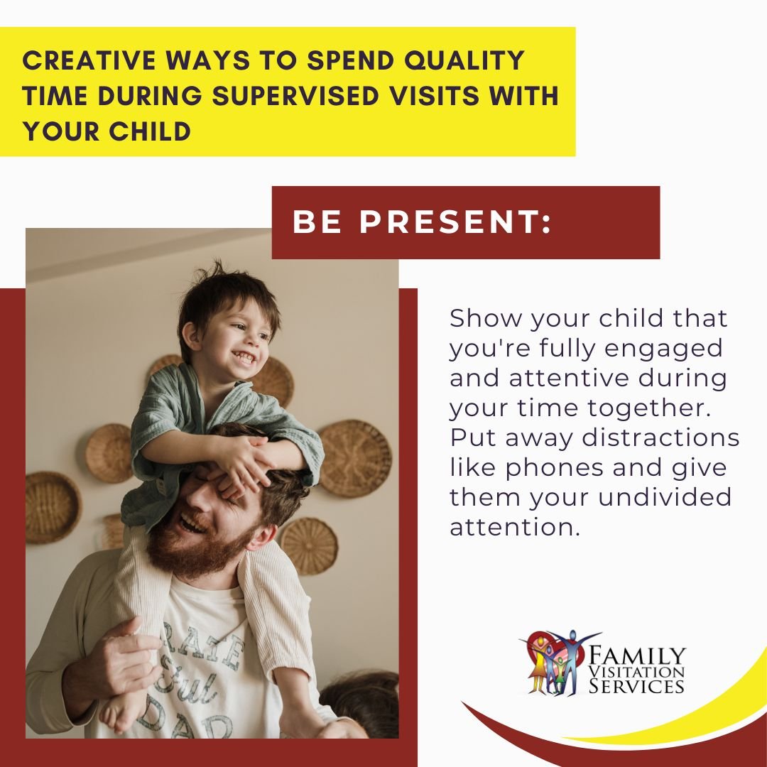 ⏳ Time is precious, especially when it comes to spending quality moments with your child. Put away distractions and give them your full attention during supervised visits. Every moment counts. 💖 #BePresent #QualityTime #ChildFirst #SupervisedVisitationServices