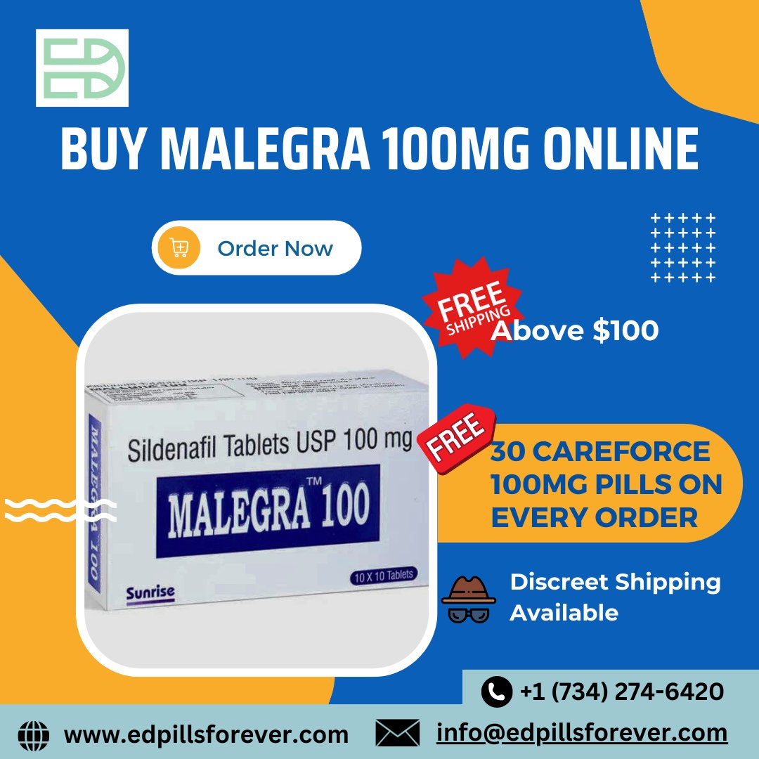 Malegra 100mg is an effective medicine for treating erectile dysfunction (ED) in males. Malegra 100mg usually begins acting within 30 minutes to an hour of consumption and lasts for about 4-6 hours. 😃

#erectiledysfunction #erectiledysfunctiontreatment #erectiledysfunctioncure