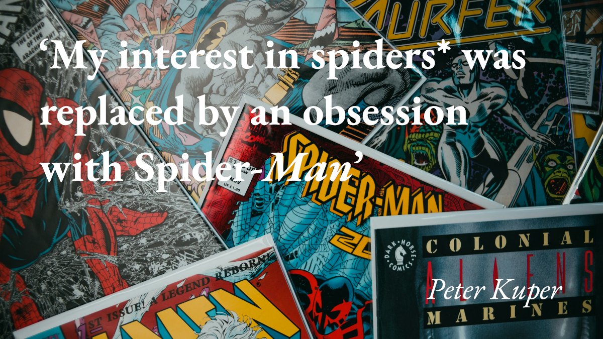 *Spiders aren’t insects, but let’s not split hairs… The comic artist @PKuperArt explains how he combined his passion for drawing with his fascination with insects. fictionable.world/blogs/peter-ku… Image: Eric Mclean #books #reading #writing #ShortStories #fiction #comics