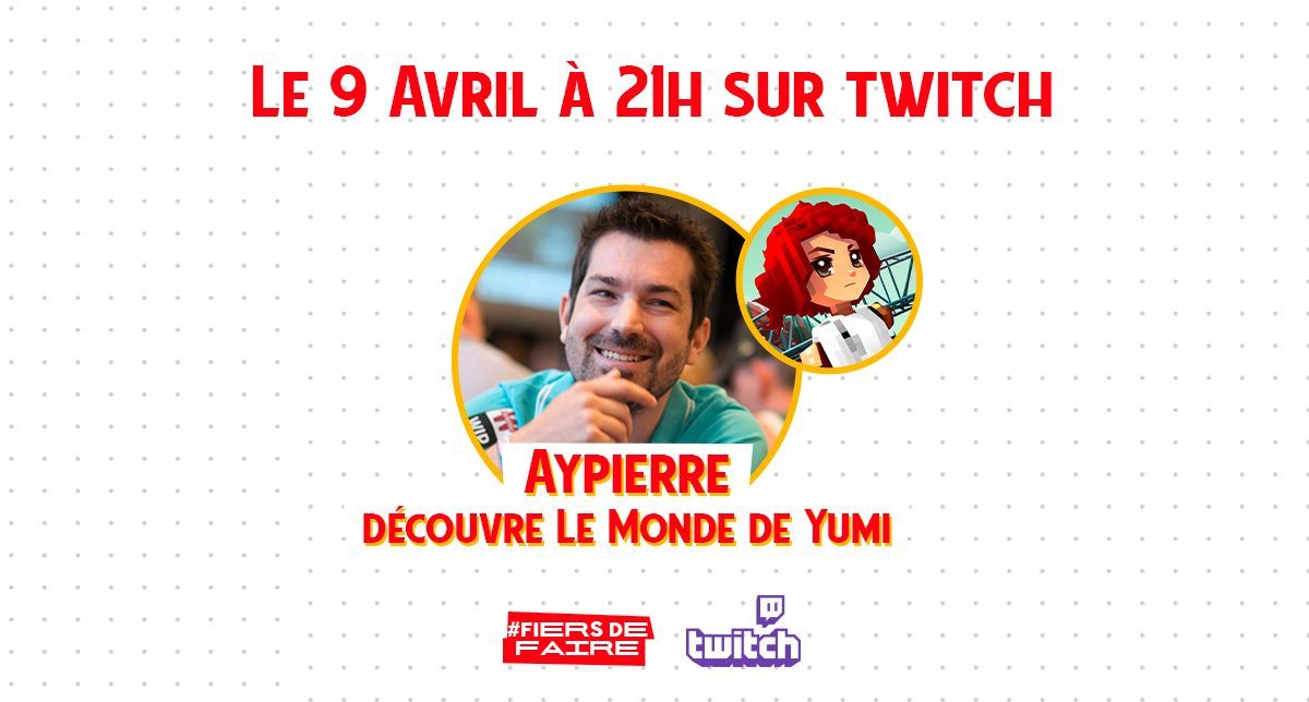 L’UIMM lance un défi au gameur @AypierreMC : plonger dans #LeMondeDeYumi et réaliser les 4 quêtes de l’Expédition Technologique ! 

RDV le 9/04 à 21h sur la chaîne Twitch du streameur pour un live inédit. 
👉 buff.ly/3VH7J9L

#FiersDeFaire #MondeDeYumi