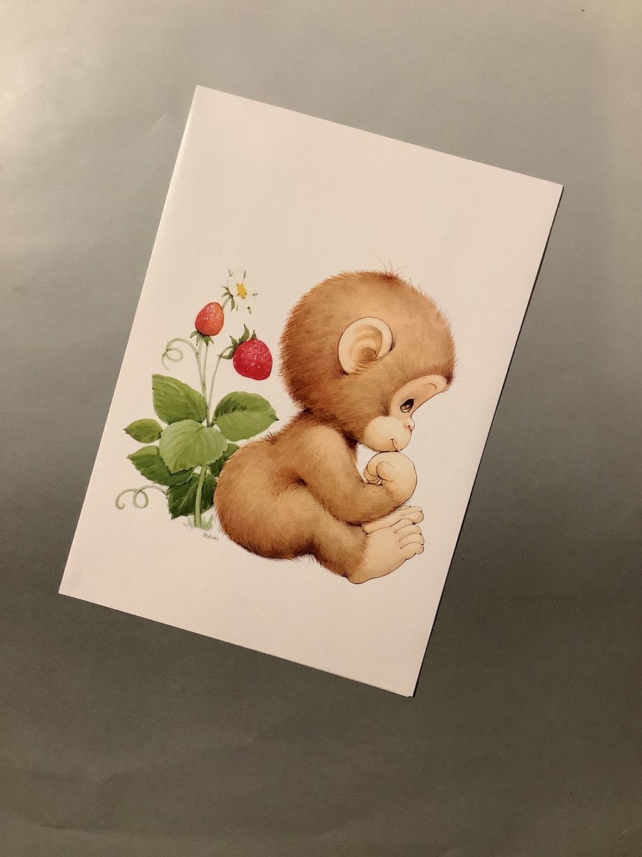 WatsonsVintage's tweet photo. Only TWO of these ADORABLE circa 1980s Birthday Cards available in our Vintage Emporium. Just £3 each and only TWO available!! Great to send or frame. The perfect card for a monkey lover https://t.co/4SbBIPAm6w #rare #VintageCard #BirthdayCard #MonkeyDesign https://t.co/julkuTjHna