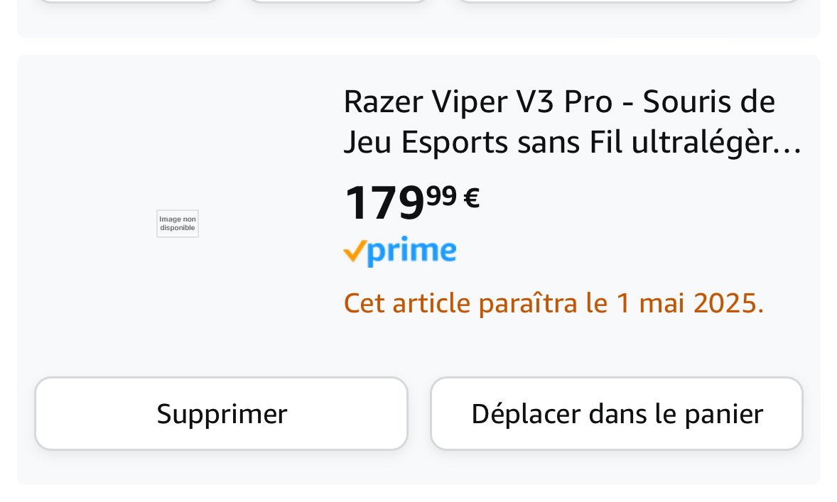new leak of amazon razer viper v3 pro will be release the 01/05/2025