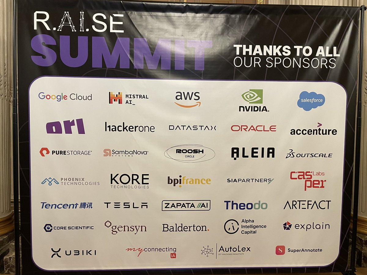 C’est parti pour le #RAISESummit !#intelligenceArtificielle 
#IA #AI @RaiseSummit 
Enterprise gateway to generative AI’s future 🤖