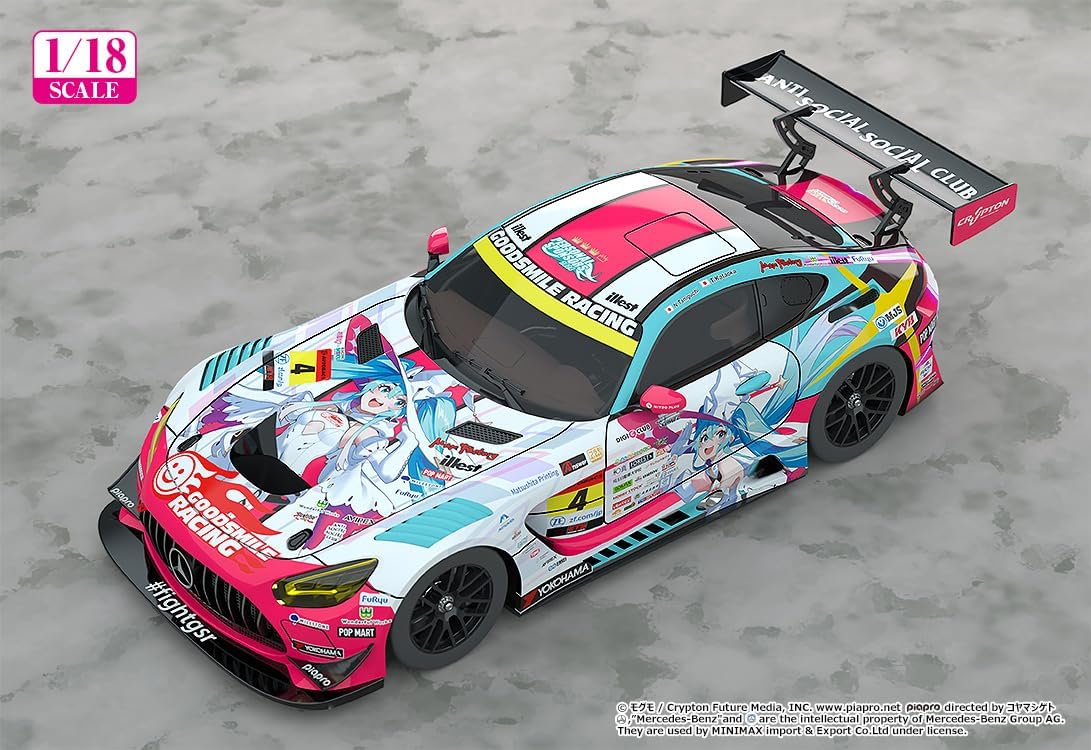 【グッスマ】#初音ミク GTプロジェクト
『初音ミク AMG 2024 開幕戦Ver. ミニカー(1/18・1/43・1/64スケール)』予約開始 #ad 

2024年11月～2025年1月発売予定 
amzn.to/4aFobMx 
a.r10.to/hk6hMd 

#モグモ 氏による「レーシングVer. 2024」を纏ったカラーリングを緻密に再現