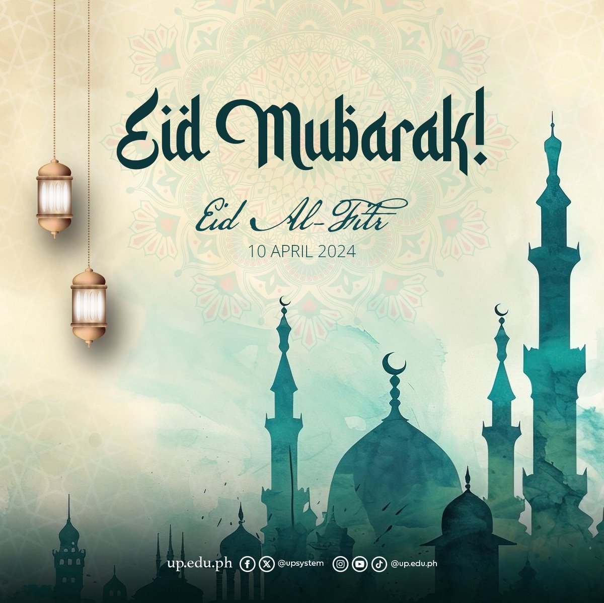 The University of the Philippines joins our Muslim communities in celebrating Eid al-Fitr. May this culmination of the Ramadan bring you renewed faith and blessings. Eid Mubarak!