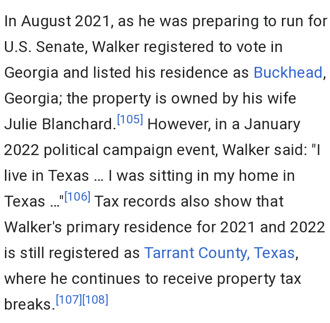 @TRUMPxxxEPSTEIN @joshtpm @atrupar Bizarre.
The friction with one of his sons was public, too.

I guess the best of my memory is Who did they think they were fooling? Besides, Walker lives in Texas.
Herschel Walker, Texas, Stranger