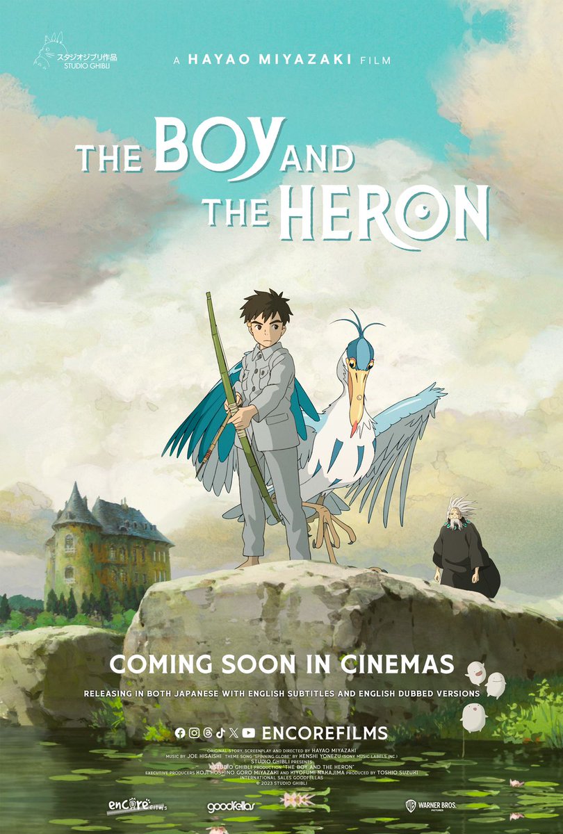 India, the wait is over! The Academy Award Winner 'The Boy And The Heron' directed by Hayao Miyazaki, is coming soon to cinemas in INDIA!​ English Subtitles and Dubbed Versions.​ @warnerbrosindia @Bazinga_Ent #WarnerBrosIndia #HayaoMiyazaki #GhibliStudios #TheBoyAndTheHeron