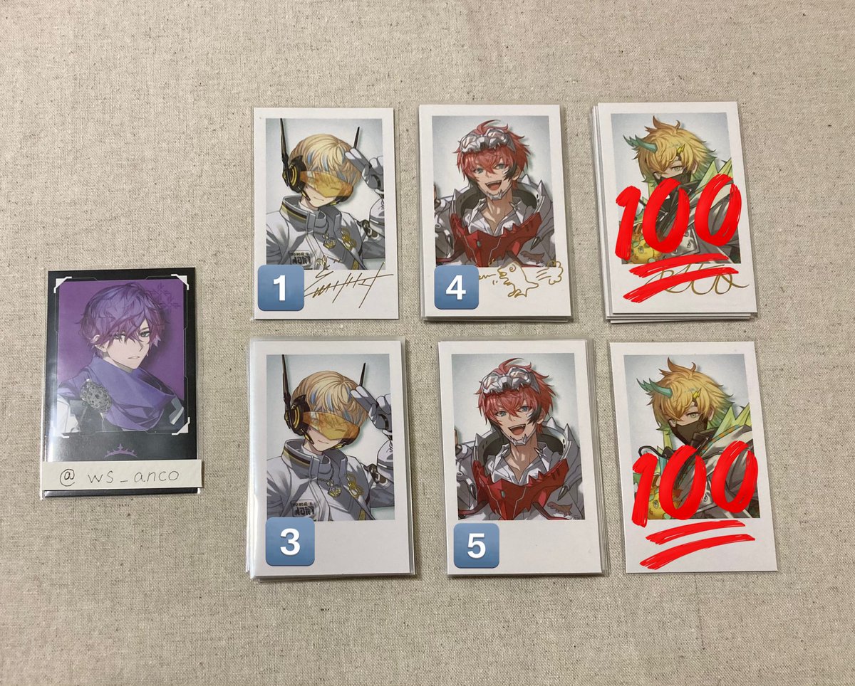 ws_anco's tweet photo. 【交換】にじさんじ オリエンス デビュー チェキ

譲▶︎ 🍱🦖  🐝🤣

求▶︎ 同種 🤝

＊ 郵送のみになります

1点からでもお気軽にお声掛けください！ https://t.co/hGV50PSxCy