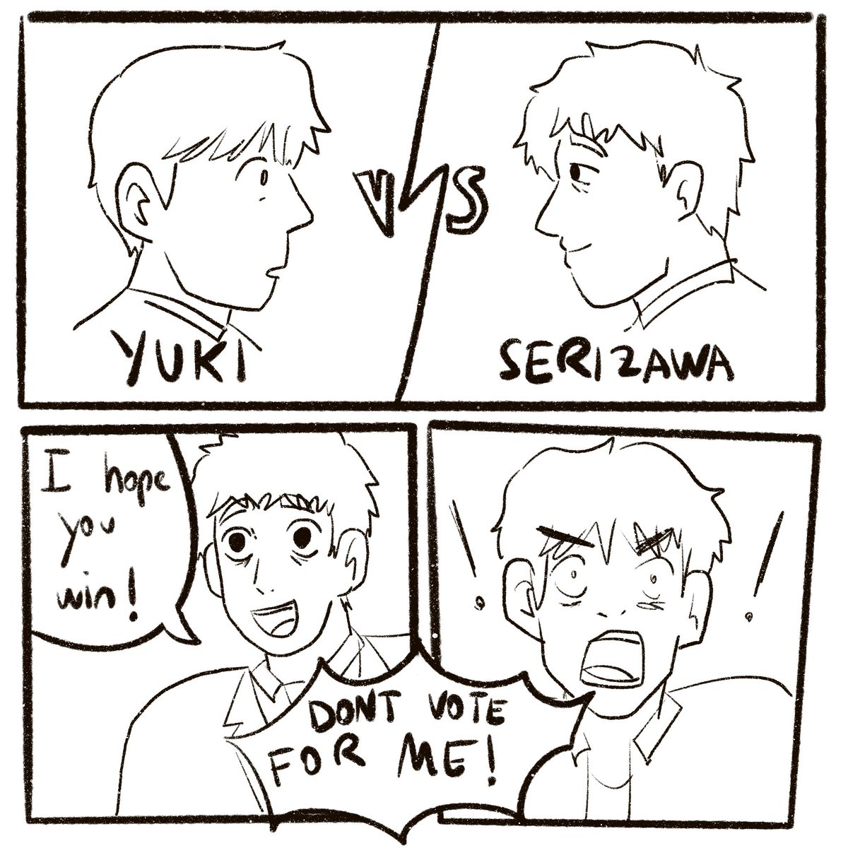 I pledged to the Serizawa win. 
(No because if I win I have to fight Luna and I'll be dammed for sure)