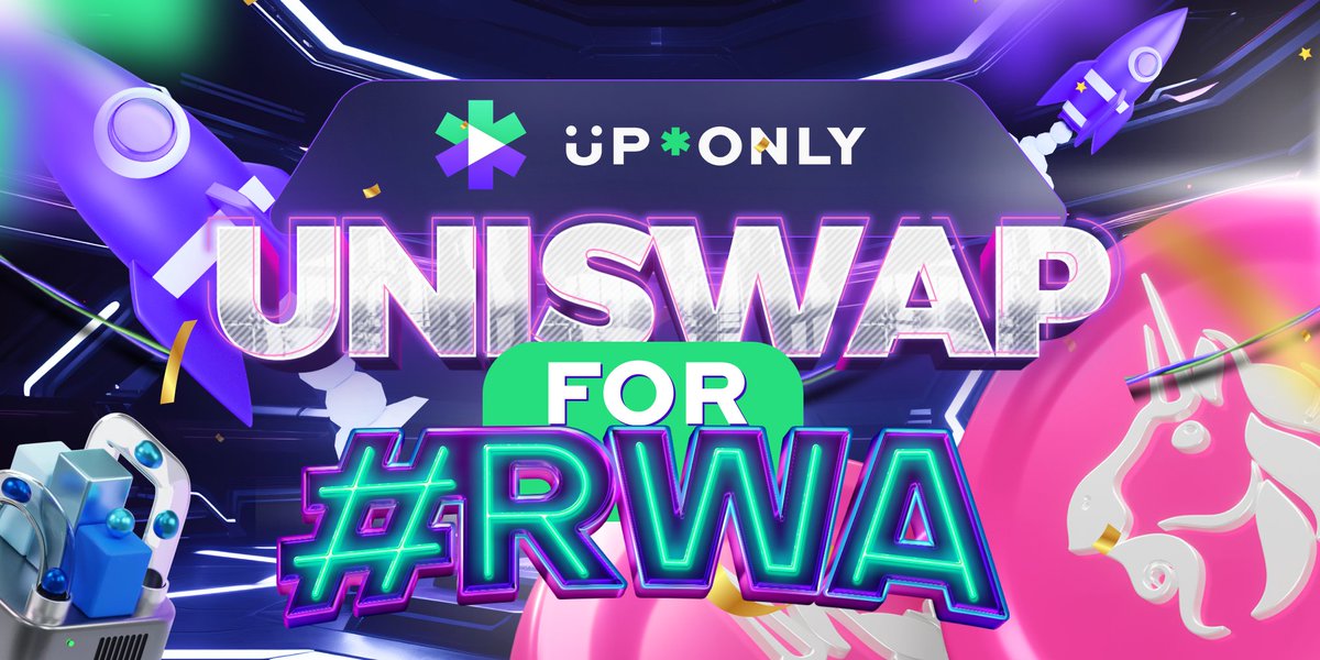 UpOnlyOfficial's tweet image. UpOnly is excited to bring a monumental change to #RWA trading. Think of us as the #Uniswap for #RWAs. Now, you can access #RWA trading in a decentralized, fully permissionless manner, all you need is an internet connection from anywhere in the world. $UPO is driving this change!