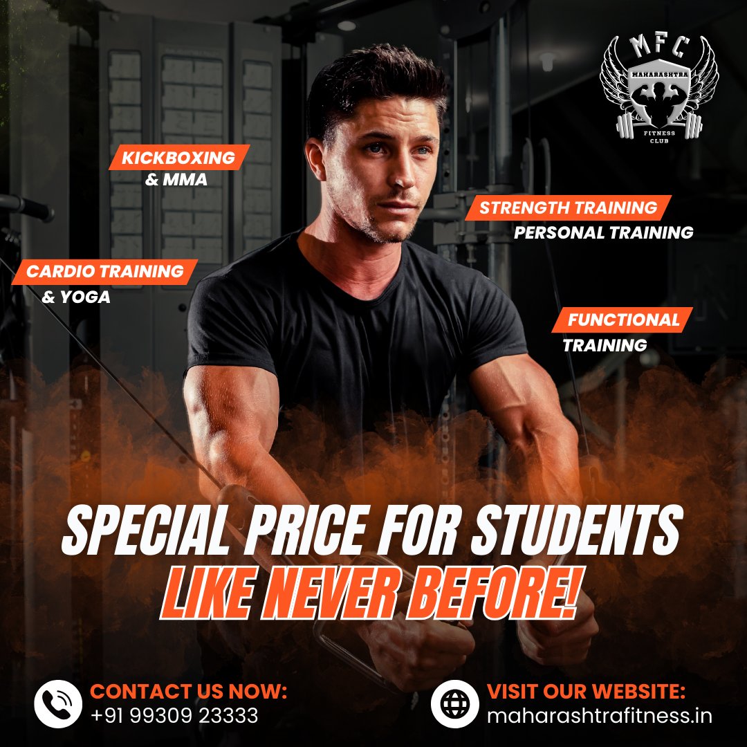 CALLING ALL STUDENTS!📣
Are you ready to sweat, conquer and save with our exclusive student offers at MFC?🔥
.
📍Maharashtra Fitness Club.
📞MFC Grant Road - 9930923333
📞MFC Byculla - 7304889332
#studentoffer #gymmembership #studentmembership #gymoffer #student #gym