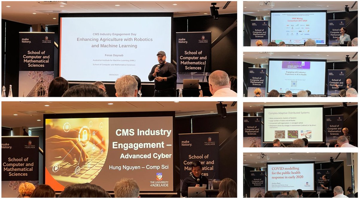 An exciting Industry Engagement Day at the @UniofAdelaide School of Computer & Mathematical Sciences! Witnessed innovative research collaborations, gained valuable industry insights & explored effective engagement strategies. #IndustryEngagement #PhDLife #Innovation