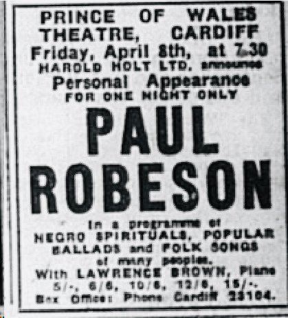 64 years ago today Paul Robeson at the Prince of Wales Theatre, 8th April 1960 #paulrobeson #princeofwalestheatre #cardiff #wales #cardiffmusichistory