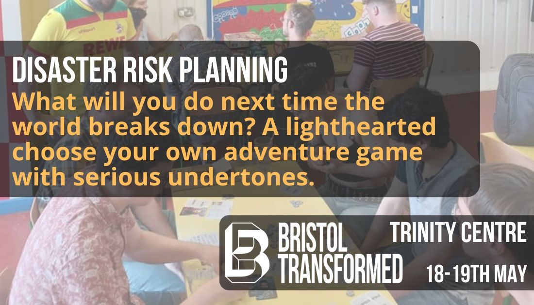 💡 BT Festival: Disaster Risk Planning ⛈️ A choose your own adventure game with serious undertones. In groups, you'll take on the role of various organisations around the city and imagine what you'll do the next time the world breaks down. 🎟️ Tickets at: hdfst.uk/e104709