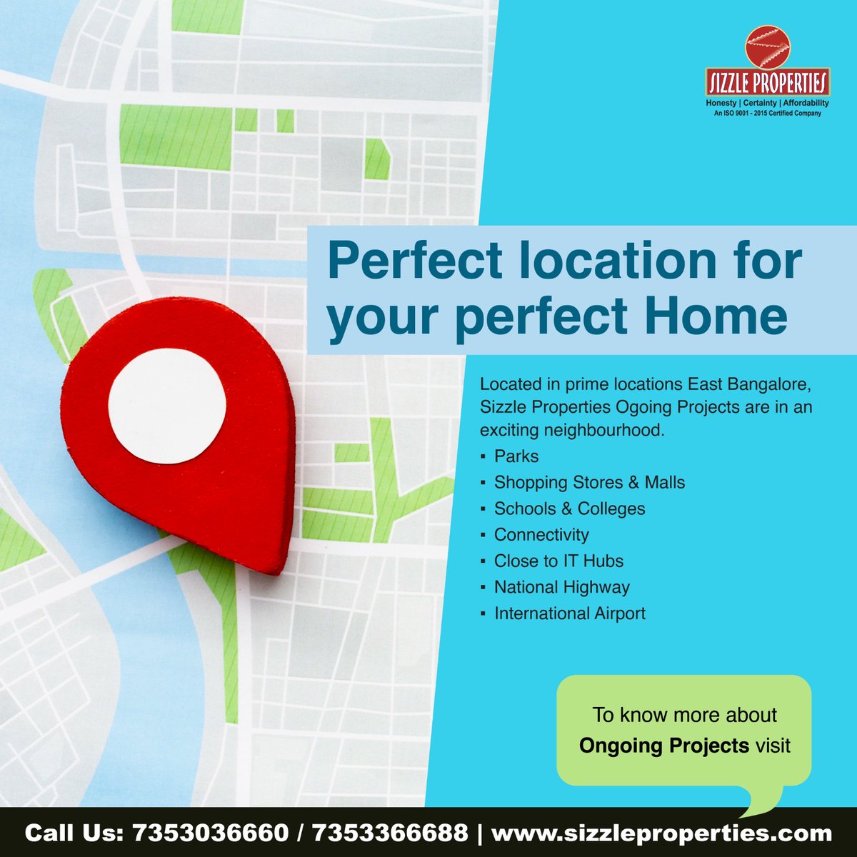 Located in prime locations East Bangalore, #SizzleProperties Ogoing Projects are in an exciting neighbourhood.

To know more about Ongoing Projects, Visit @ sizzleproperties.com/on-going-proje…

#Villaplotsbangalore #Residentialplotsbudigere #plotsinkrpuram #Residentialplotswhitefield