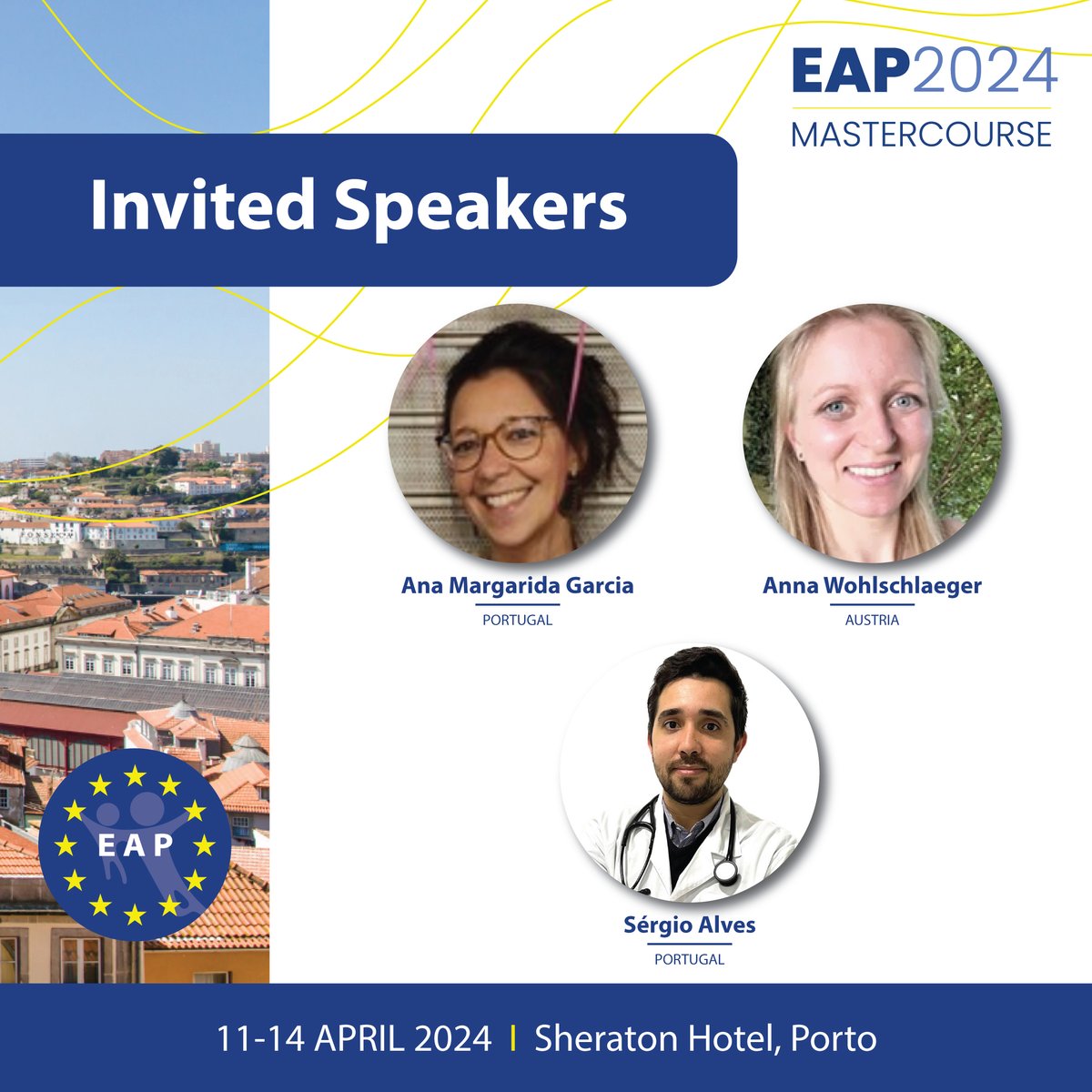 🌟 Meet our esteemed speakers at EAP 2024 Mastercourse: 👩⚕ Anna Wollschläger 👨⚕ Sérgio Alves 👩⚕ Ana Margarida Garcia Email: congress@eapaediatrics.eu Website: eap-congress.org