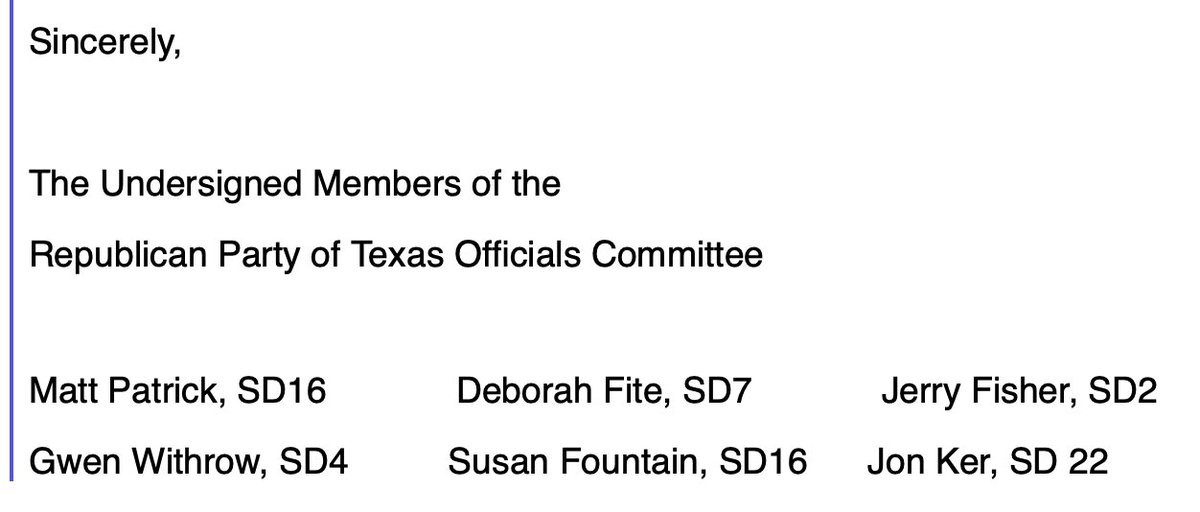 🚨 BREAKING NEWS 🚨 Members of the @TexasGOP Officials Committee express 'grave concern regarding the waste and abuse of party funds by excessive travel reimbursement requests' by @drdana4tx. They say her expenses 'appear to be related to her campaign for Chair and not for any…