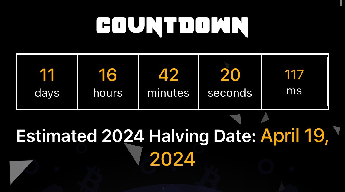 If you don’t believe it or don’t get it I don’t have the time to try to convince you Sorry. #HalvingERC #Halving2024 #Bitcoin #Btc