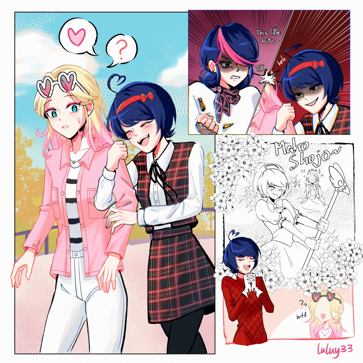 Reverse!Kagami appears again!! #MiraculousLadybug #MiraculousWorld #SHADYBUG #chloebourgeois #au #chlogami #kagamitsurugi #emonette #marinette