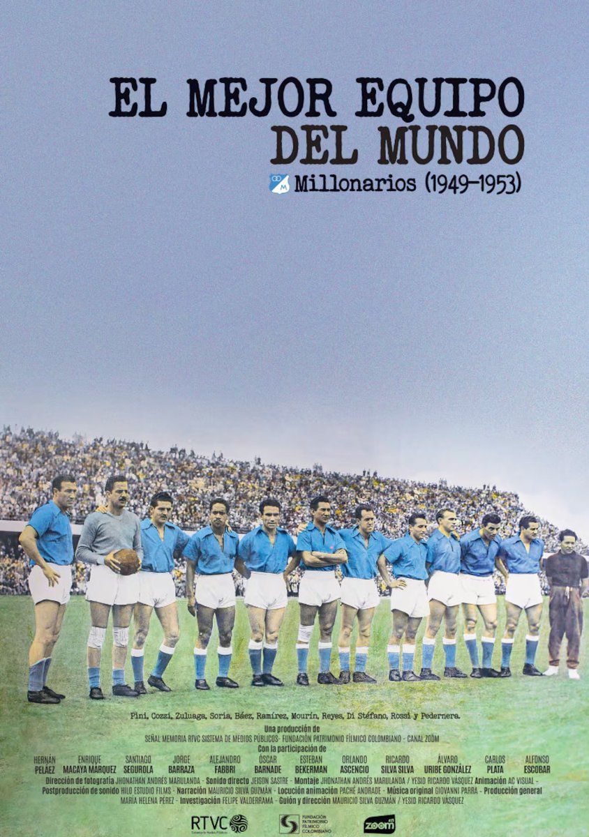 msilvaazul's tweet photo. Desde este mismo instante queda disponible por RTVCPlay –de manera gratuita e incluso en el exterior–, el documental #ElMejorEquipoDelMundo ⚽️

Compártanlo a los hinchas del fútbol mundial.

Gracias. https://t.co/KddOI5d7f8