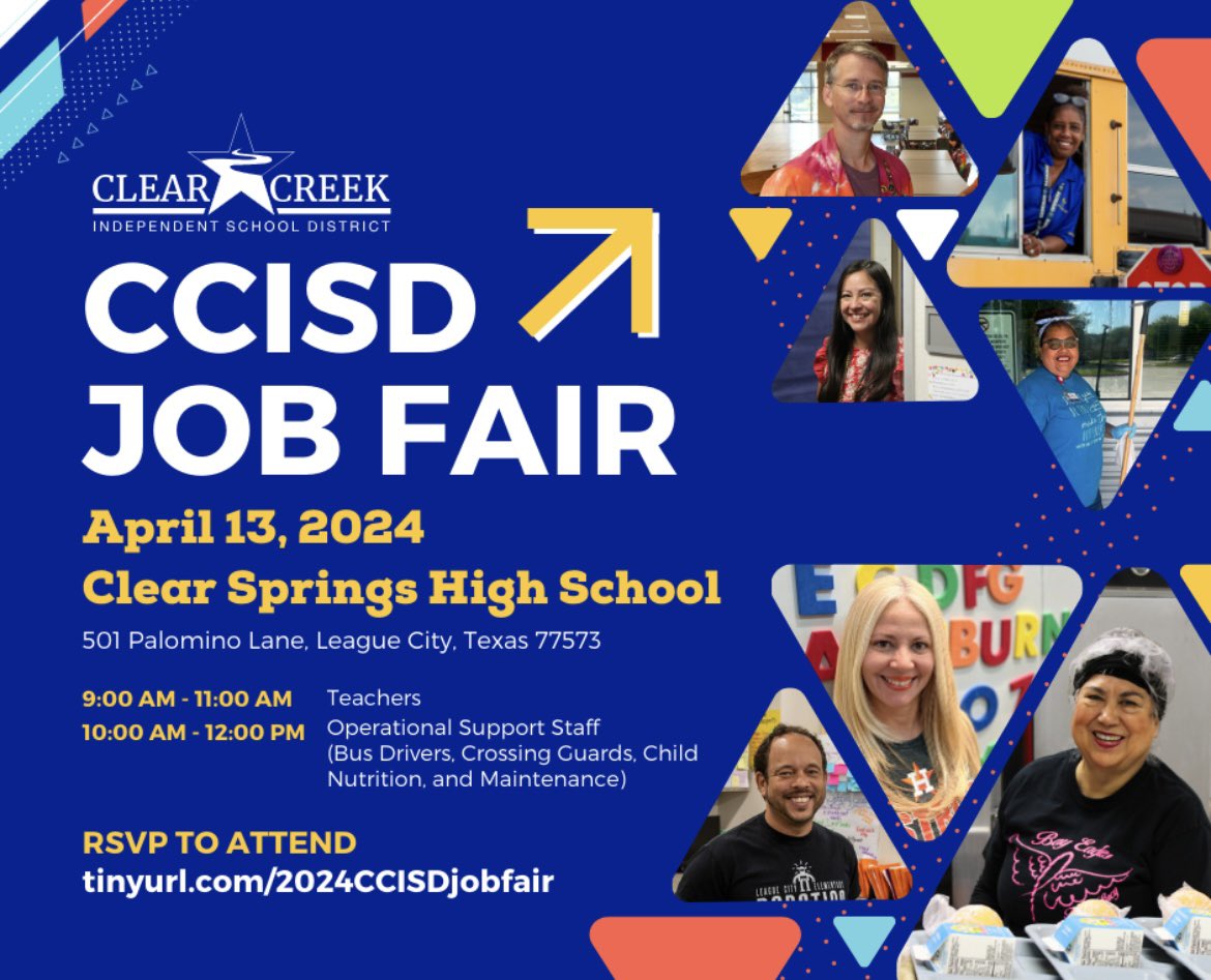 Looking for employment with CCISD? Join us on April 13 at Clear Springs High School for the CCISD Job Fair. We will have staff and students from ABE ready to meet you! <a href="/ABETerrapins/">Armand Bayou Elem.</a>