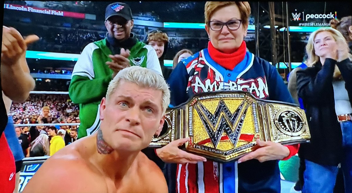rasslin's tweet photo. Here you go Mama Rhodes … #WrestleMania https://t.co/6HAbTc5DWF