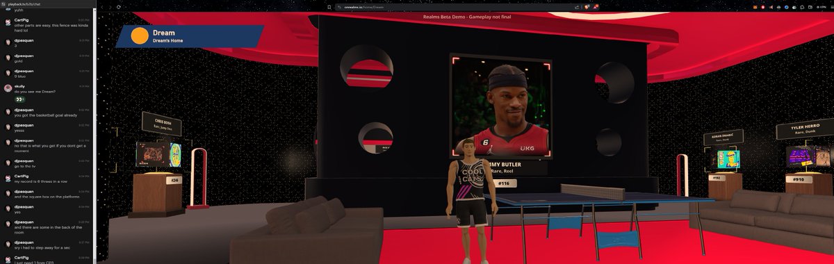 @08MarketCrash We were streaming the NBA games today on <a href="/WatchPlayback/">Playback</a>  &amp; <a href="/DjPasquan/">djpasquan</a> put me onto the drop today

So I decided to try out <a href="/onRealms/">Realms</a> for the first time  &amp; was NOT disappointed!

Tons of fun hanging out with the friends &amp; seeing our metaverse being built ⚒️

I'm all in! #NBATopShot