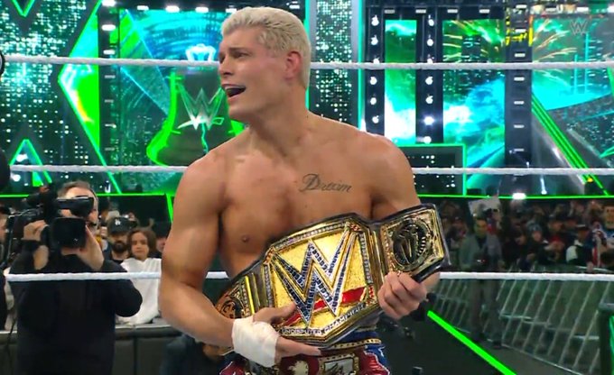 FINISHED. THE. STORY. 🙌🙌🙌 #CodyRhodes #WrestleMania https://t.co/fSVG03Wcx5<a href="/tag/codyrhodes"class="tags">#CodyRhodes</a><a href="/tag/wrestlemania"class="tags">#WrestleMania</a>