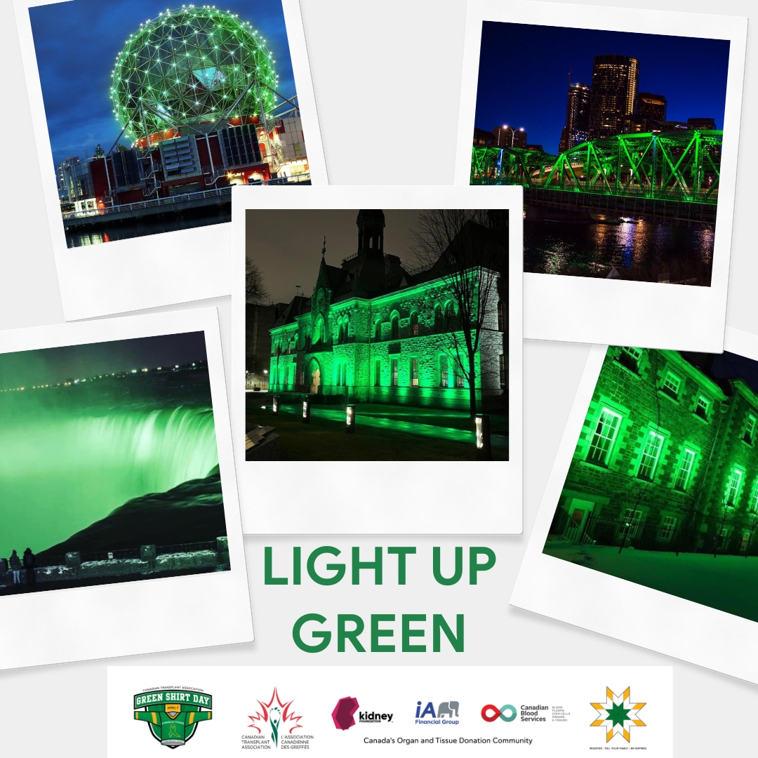 Canada Lights up in Green for #GreenShirtDay in honour of the legacy of Logan Boulet. Share the moment with #LightUpGreenCanada.

#LoganBouletEffect #OrganDonation