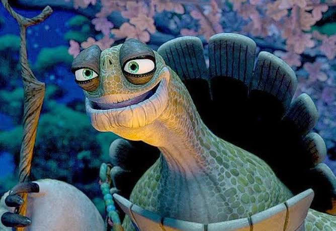 Guzmgz's tweet photo. Me acabo de dar cuenta que claudia sheimbaum se parece un chingo a la tortuga que sale en kung fu panda 

#DebateINE https://t.co/YademRd14Z
