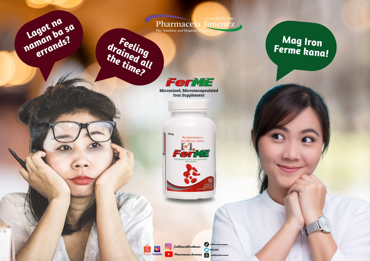 CCellife's tweet photo. Monday nanaman! Lagot na naman ba sa errands? Feeling drained all the time?

Baka kulang ka na sa iron!

FerMe's gentle iron supplement is easily absorbed by your body, giving you the energy boost you need to power through your day. 

#PowerToGoTheDistance #IronForEnergyPH https://t.co/2kwRxIEYQp