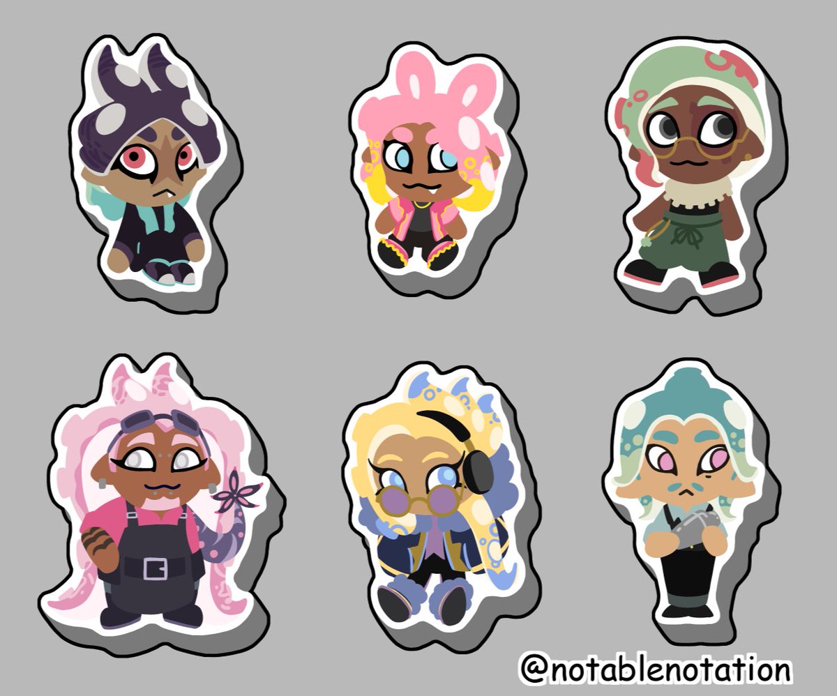 better look at the memcakes of his other splatoon ocs down there as well