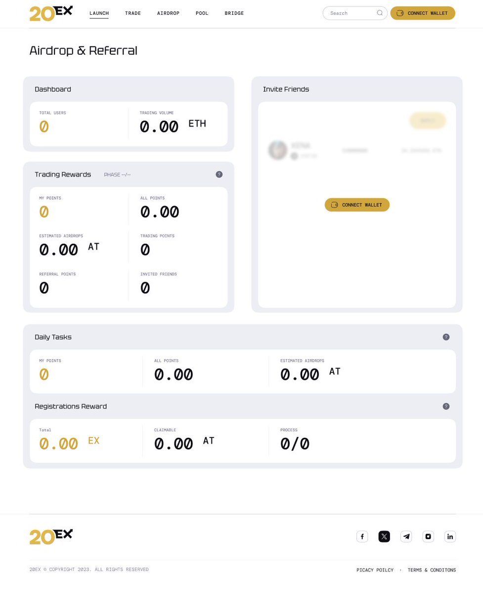 20EX_CHANGE's tweet photo. 20Exchange's new interface is about to launch!
Check out the exciting features enhancing user experience on #20Exchange ⤵️
1️⃣ Invite to earn
2️⃣ Ensure participation in Airdrop & Referral
3️⃣ Earn points for daily tasks during the event https://t.co/lvquoozGOa
