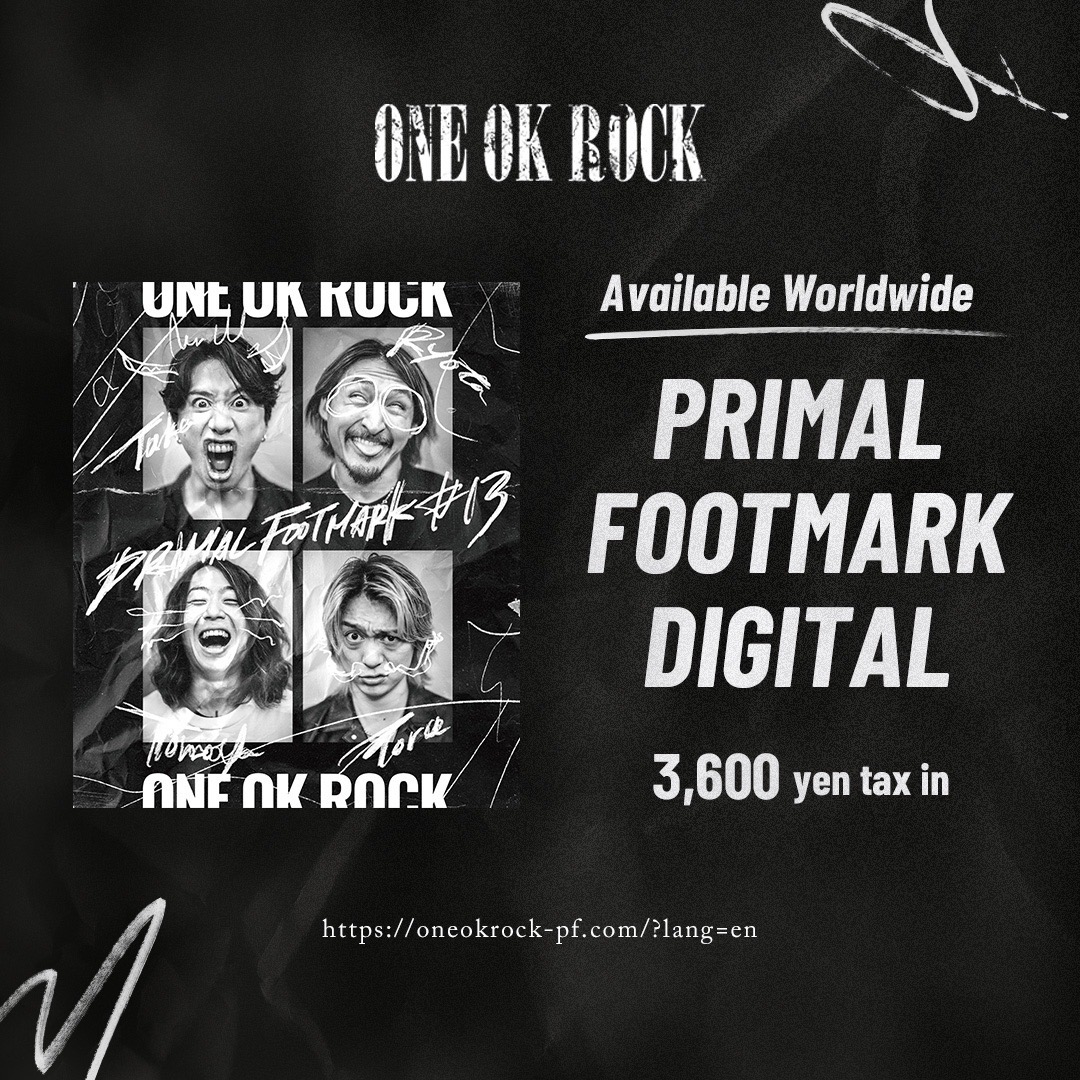 PRIMAL FOOTMARK DIGITAL 2024, released today! For residents living outside of Japan, you can access the digital version of the PRIMAL FOOTMARK BOOK, as well as all contents from PRIMAL FOOTMARK web. [PRIMAL FOOTMARK DIGITAL 2024] oneokrock-pf.com/?lang=en #ONEOKROCK