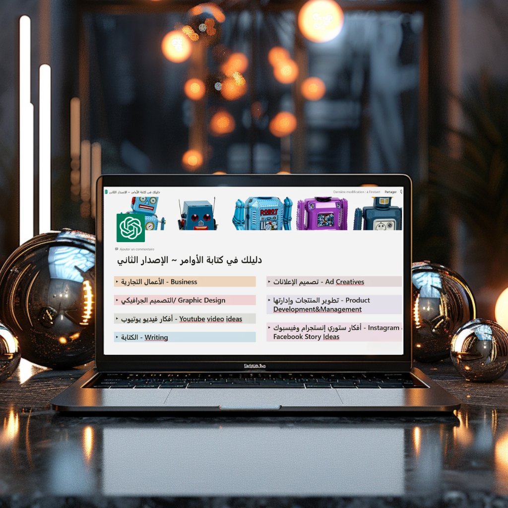 Semah____'s tweet image. لدى ChatGPT أكثر من 180 مليون مستخدم. 🤖

لكن 98% منهم لا يعرفون كيفية صياغة الأوامر 📝

لذا، قمت بإنشاء الاصدار الثاني للأوامر المخصصة لـ ChatGPT مجانًا.

للحصول عليه:

1) قم بمتابعتي

 2) شارك المحتوى  (Retweet)

 3) اكتب PROMPT في تعليق ⬇️