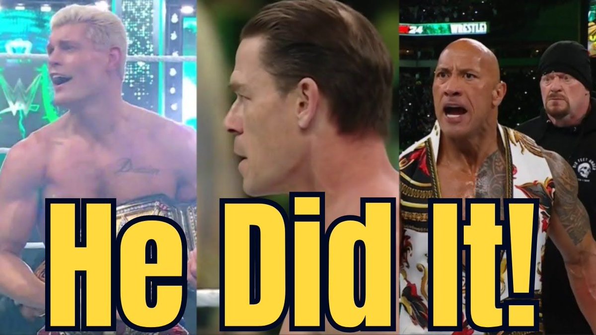 Watch this video to catch up on all the action from WWE WrestleMania 40 - Night 2! From top to bottom, it was a great night. 

youtube.com/watch?v=8B9Z33… 

#WWE #WrestleMania #RomanReigns #CodyRhodes #JohnCena #BrandiRhodes #TheUndertaker