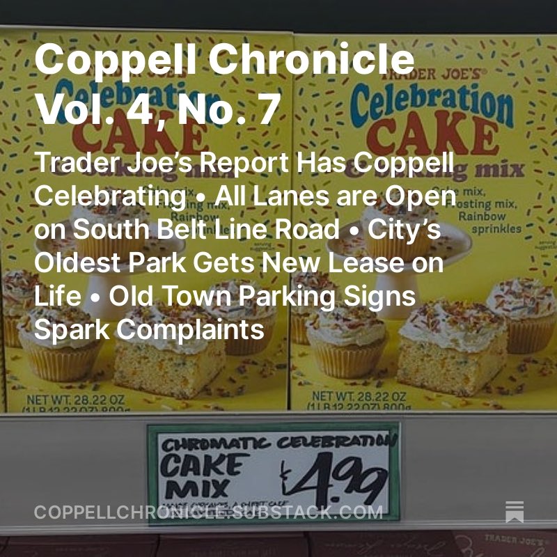 No journalist enjoys being scooped on his own beat, as I was on Friday. But I’m a glass-half-full kind of a guy, so I’m choosing to focus on how I found out I’d been scooped. #traderjoes #coppell